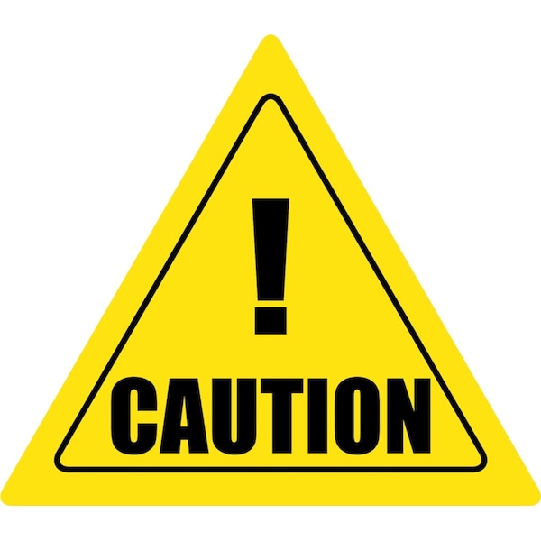 CAUTION YIELD SIGN  18in Diameter Non Slip Floor Sign
